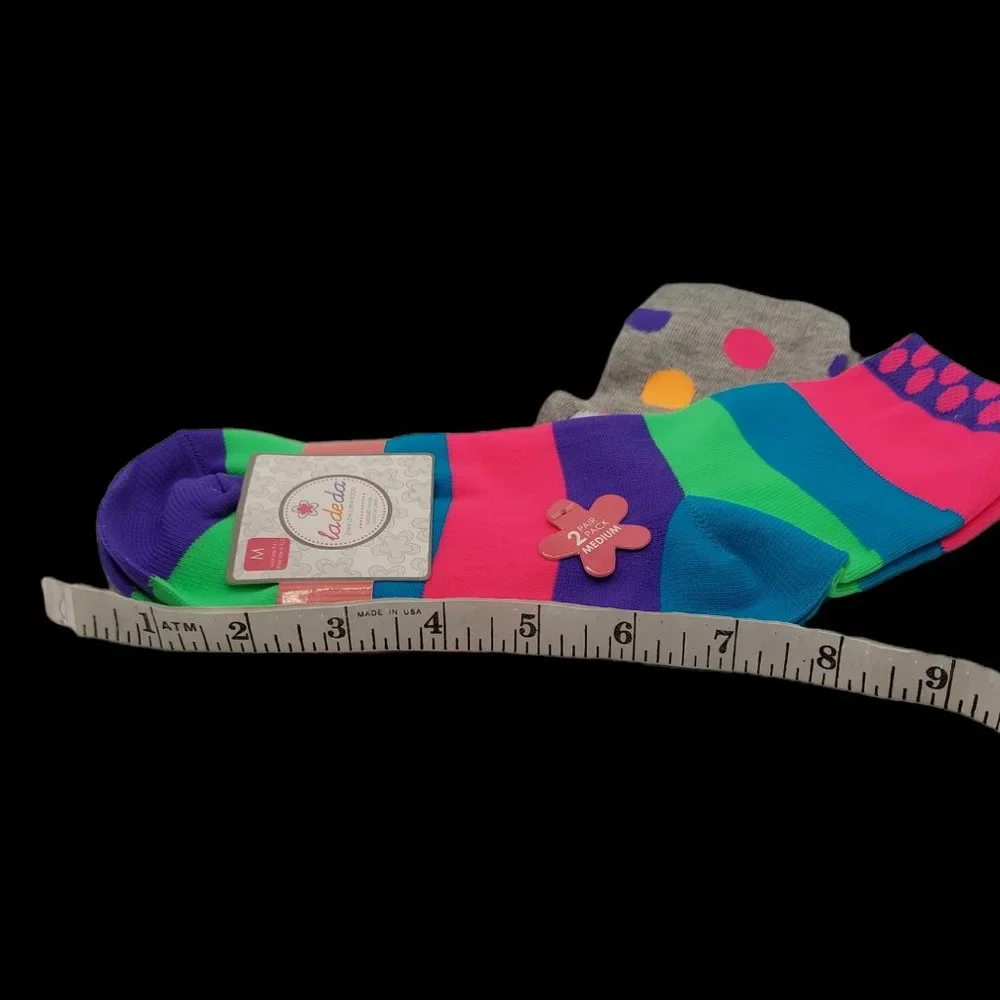 la de da Low Crew Socks Women's Size M
